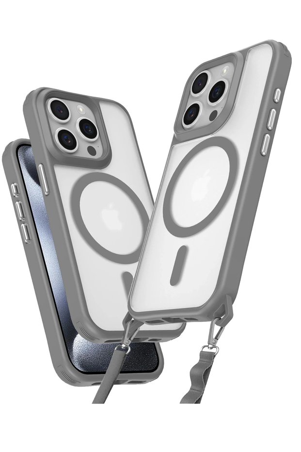 Zngzrmll Newface iPhone 15 Pro Max Case Enka Magsafe Silicone Case - (221704) Titan Gray
