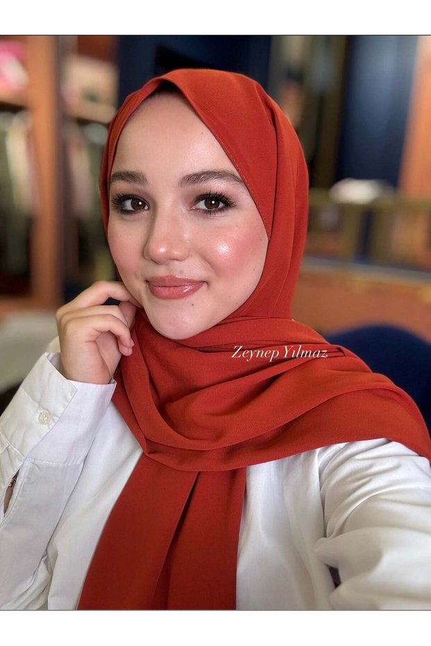 Crepe chiffon shawl