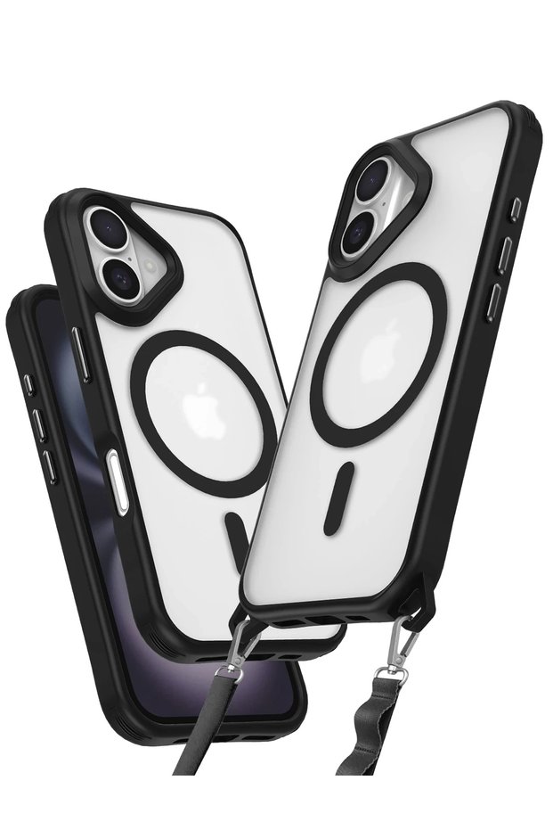 Zngzrmll Newface iPhone 16 Case Enka Magsafe Silicone Case (221702) - Black