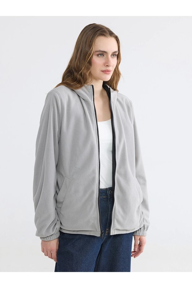 Black Hooded Women's Reversible Raincoat