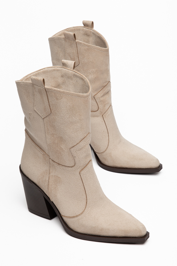 Women's Cowboy Boots Pointed Toe Thick Heel Western Boots