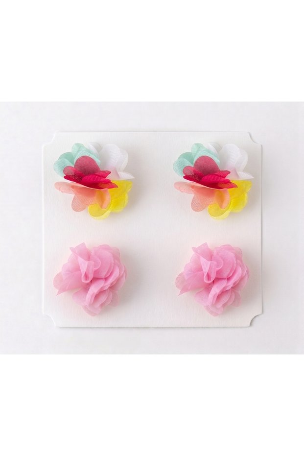 Hairless Baby Hair Clips - 4 Pieces Frida Model Flower