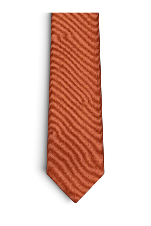 Edi Orange Micro Polka Dot Tie