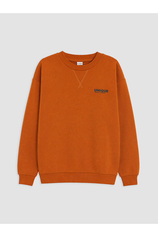 Two Mt Shop Quality Lcw Kids Orange Oval Collar Boys' Sweatshirt