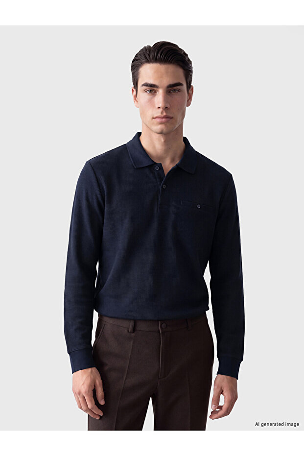 Rmz Gi̇yi̇m Farkiyla Devrik Roba Collar Men's Sweatshirt