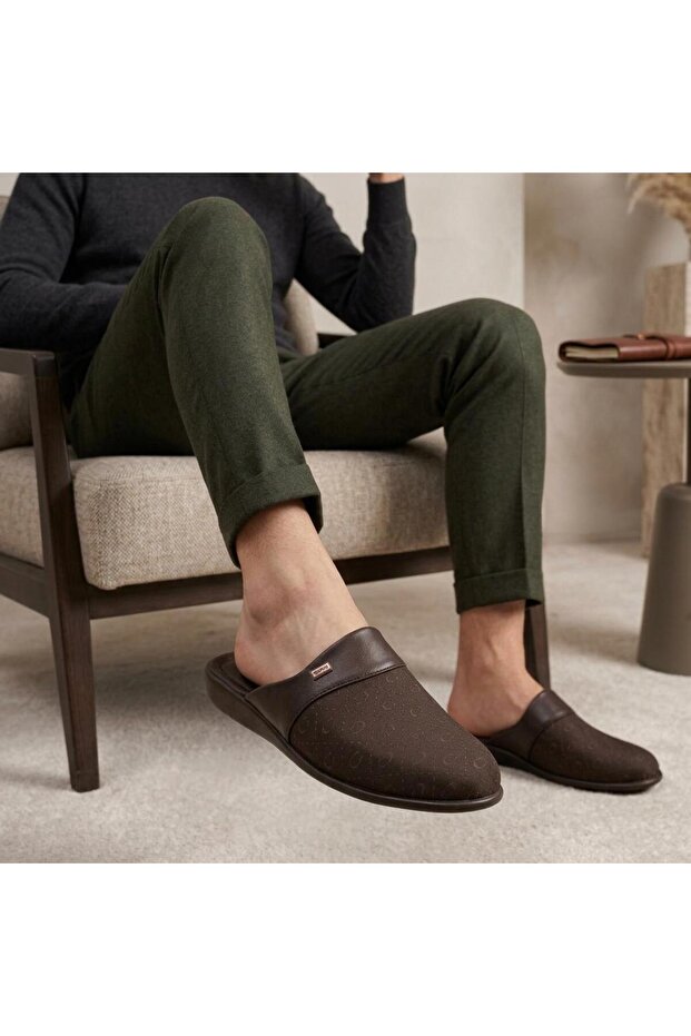 9823-2 Men's Closed-Front Groom's Bohça House Slippers