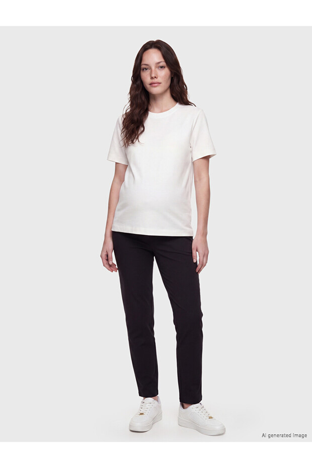 Özmarka New Season Black Maternity Pants with Abdominal Panel