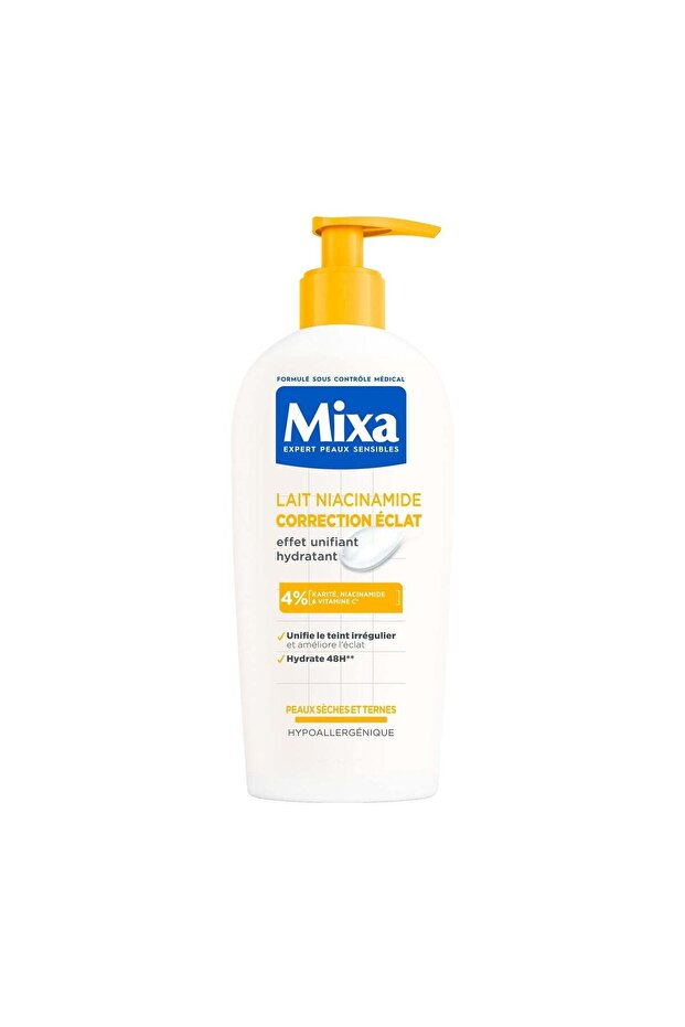 Niacinamide Brightening Lotion: Corrects and evens out uneven skin tone, improves radiance, moisturises for 48 hours