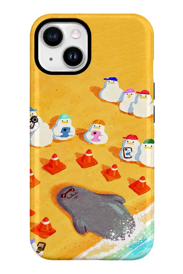 iPhone 13 Compatible - Curious Ducks, Double Layer Tough Cover, Glossy Surface Protective Case