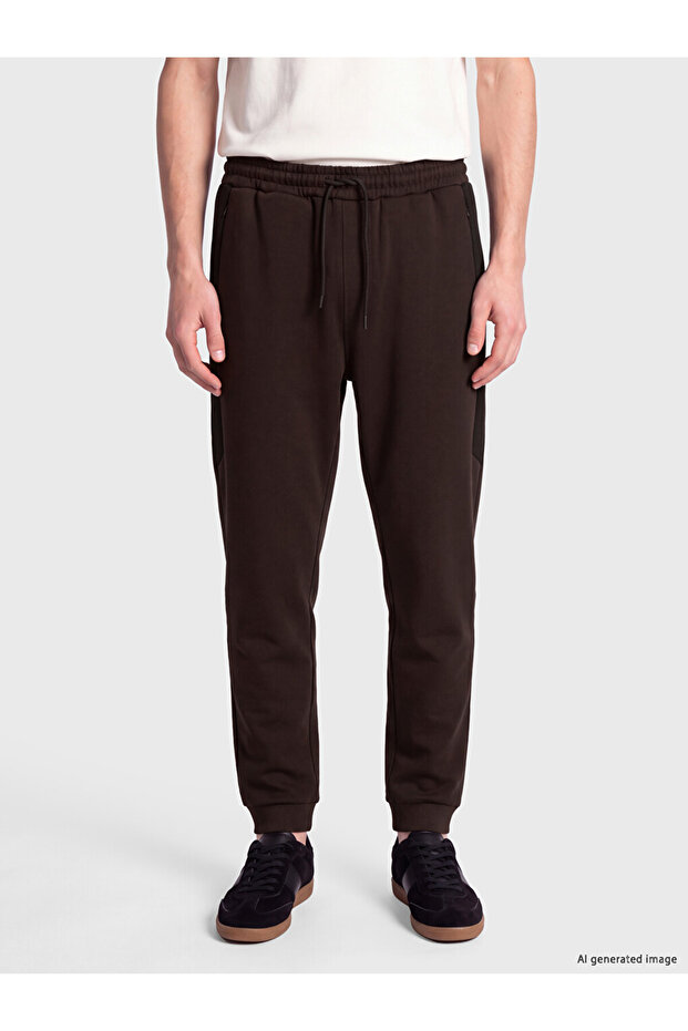 Vizyon New Season Brown Regular Fit Men's Jogger Sweatpants