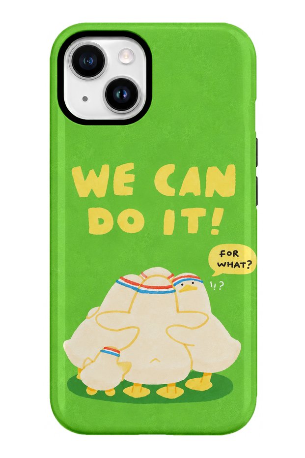 iPhone 13 Compatible - We Can Do It Ducks, Double Layer Tough Cover, Glossy Surface Protective Glossy Case