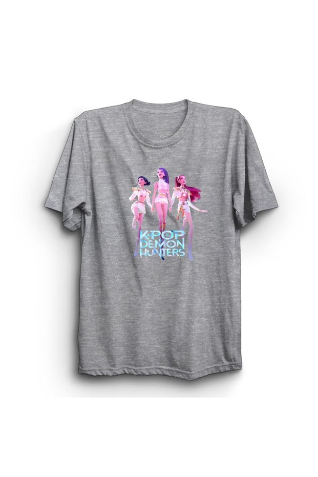 Huntrix, Kpop Demon Hunters, Poster Printed 100% Cotton Unisex Black T-Shirt