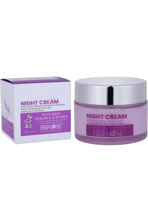 Rosemary Night Cream 50ml – Revitalizing & Hydrating Overnight Moisturizer, Reduces Fine Lines & Wrinkles, Improves Skin Texture, Nourishing & Antioxidant-Rich, Paraben-Free