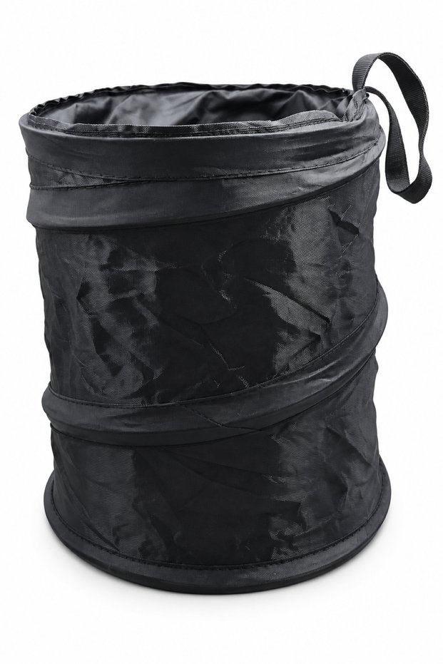 Foldable Mini Trash Can Black Portable In-Car Desktop for Office Camping Caravan