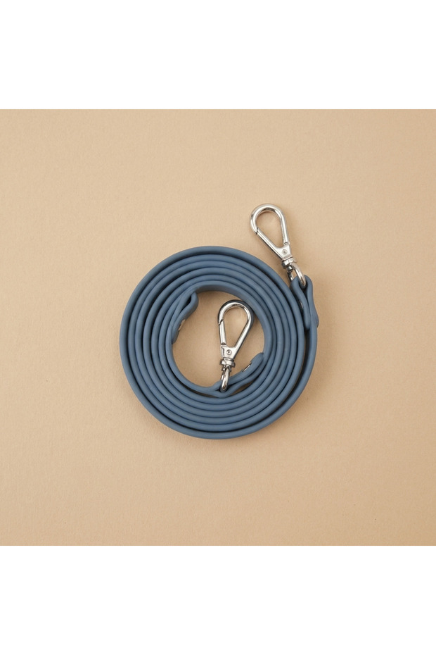 Navy Blue Silicone Dog Leash and Strap - Waterproof Multi-Purpose Walking Leash