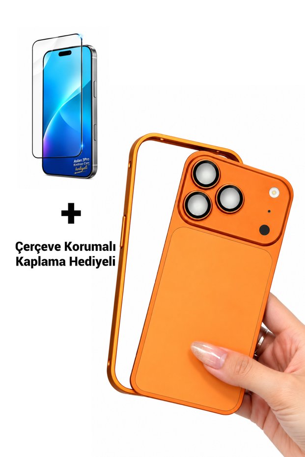 For iPhone 14Promax Phone 18Promax Metal Conversion Kit Set Case Frame Protected Cover Aslan3Pro Glass Transparent Cover