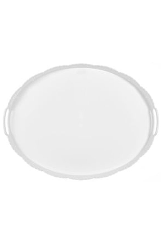 White Lace Pattern Serving Tray 50x37cm