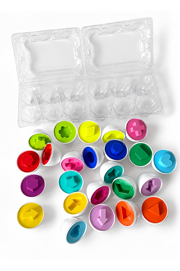 Geometric Egg Matching Game – Shape Matching 12-Piece Set