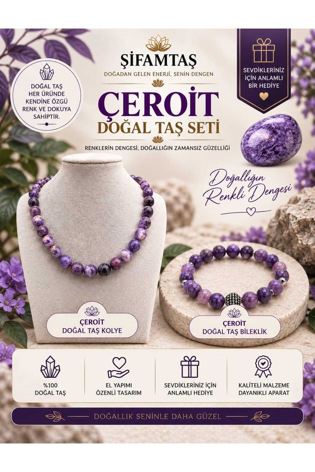 Çeroit Natural Stone Set (Bracelet and Necklace)