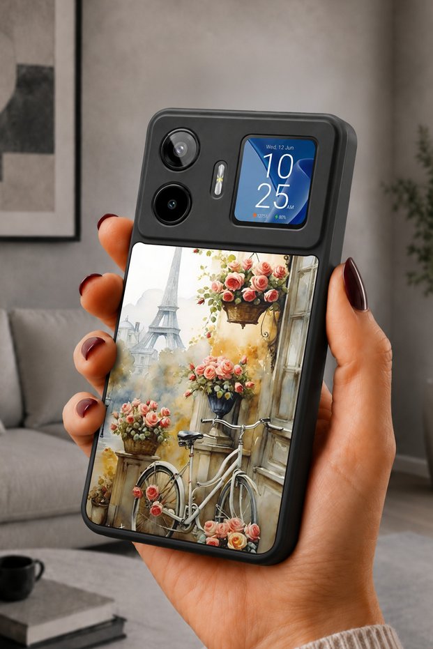 Gm 26 Pro Compatible Printed, Matte Black, Soft Silicone, Protective, Shock Absorbing Cover, Case