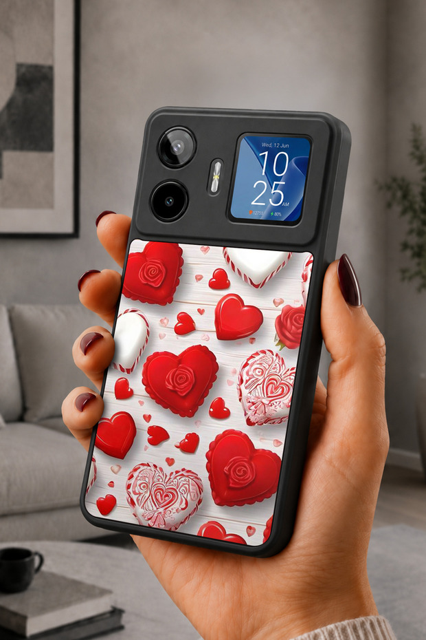 Gm 26 Pro Compatible Printed, Matte Black, Soft Silicone, Protective, Shock Absorbing Cover, Case