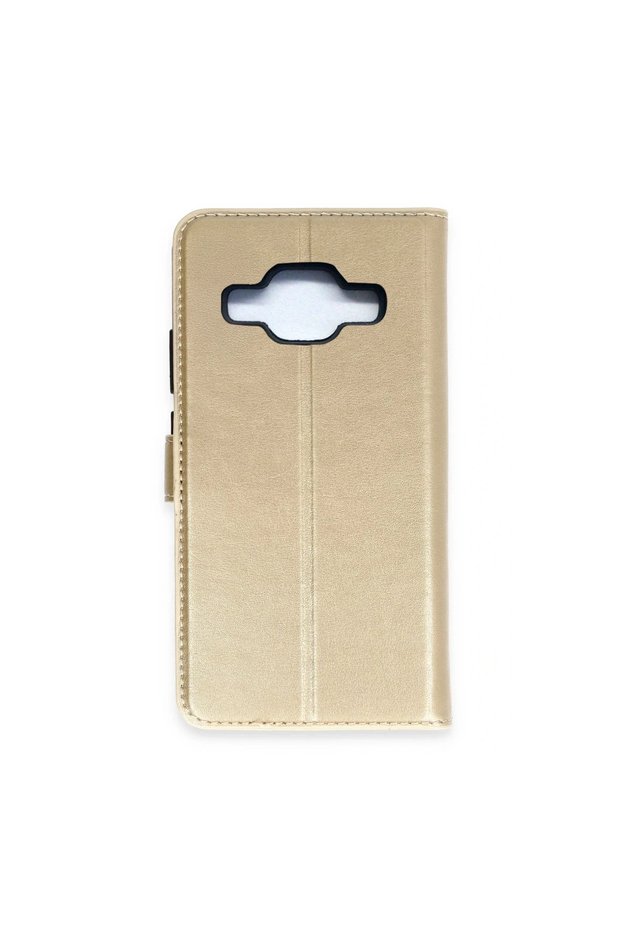 Samsung Galaxy J5 Trend S Plus Flip Cover Case - Gold