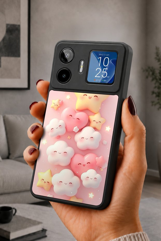 Gm 26 Pro Compatible Printed, Matte Black, Soft Silicone, Protective, Shock Absorbing Cover, Case