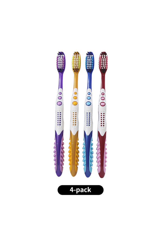 4 pieces Randomly dispatched in color4/8/12PCS-Hard bristled toothbrush with high-end independent pa