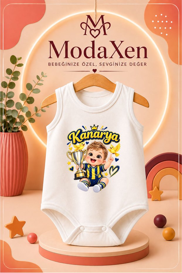 Baby Bodysuit with Text Printed on It Canary (Boys) Tank Top Sleeveless Bodysuit (Newborn & Baby)