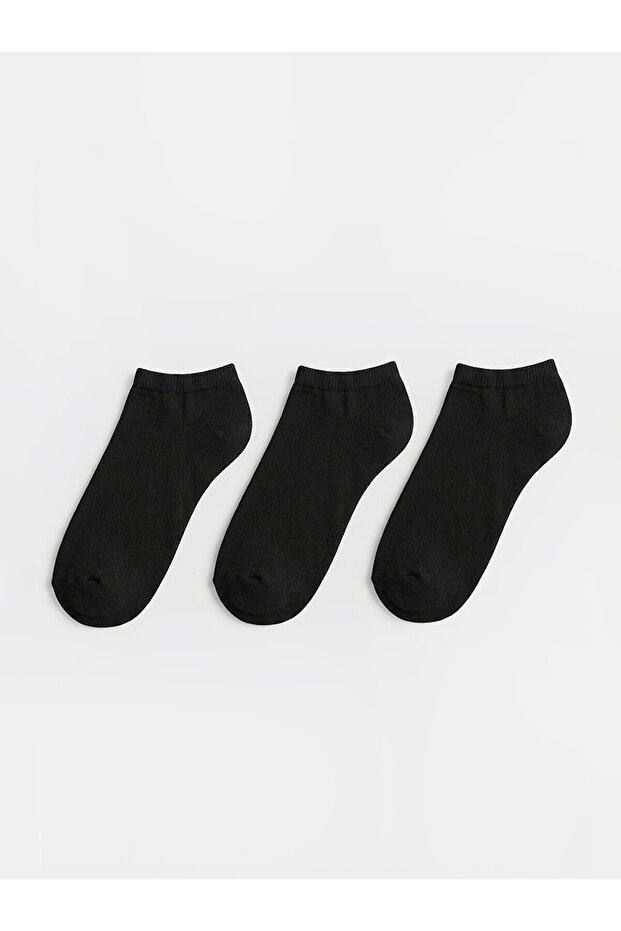 Alita City Black Plain 3-Pack Women's Booties Socks with a Difference