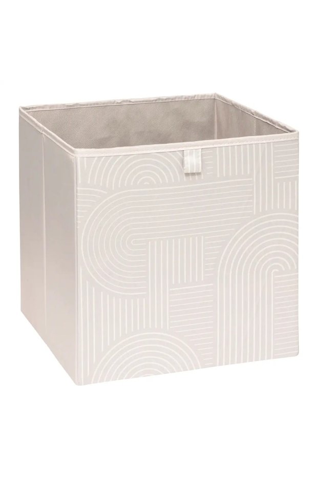 Arche Polyester Storage Box (31 x 31 x 31 cm, Beige)