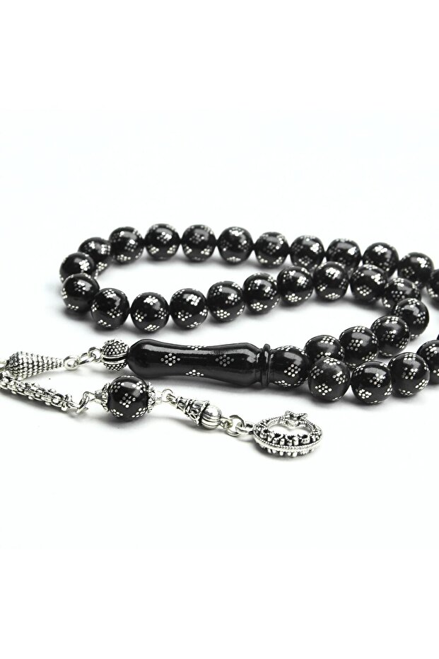 Multi-Pyramid Processing Oltu Stone Prayer Beads