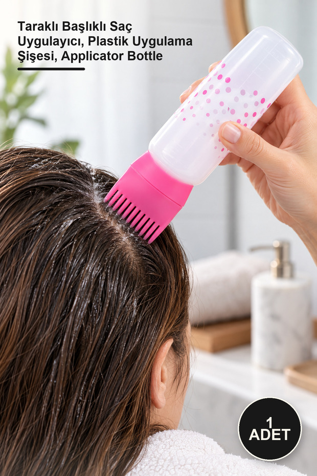 1 Piece Comb-Headed Hair Application Bottle – Hair Applicator with Comb Head, Plastic Application Bottle, Applicator Bottle