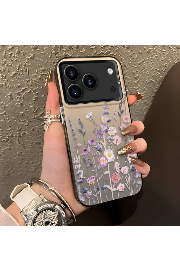 iPhone 17 Pro Max Compatible Light Purple Lavender and Wildflower Case, Elevated Lens Protection