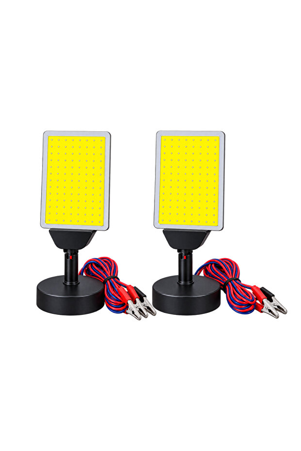 12V LED CAMPING LIGHT 50W, MAGNETIC BASE, BATTERY CLIPS, HIGH BRIGHTNESS, ENERGY SAVING