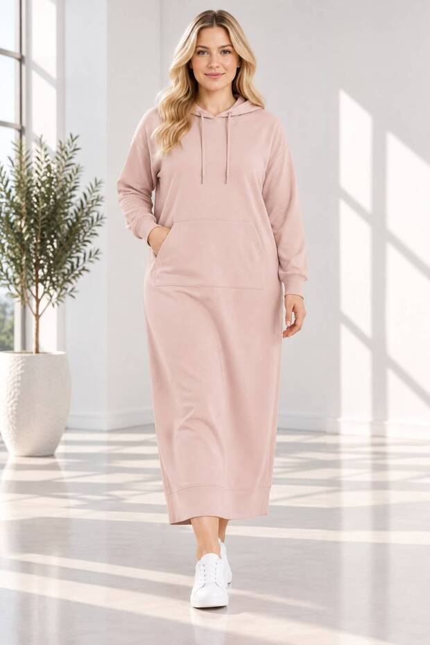 Women's Plus Size Hooded Dress