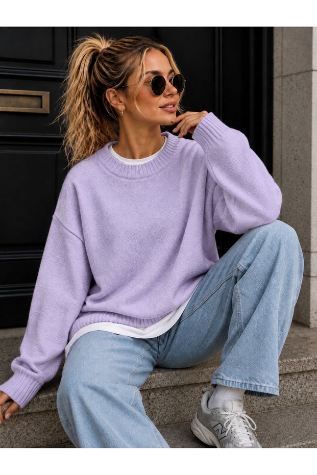 Soft Knitwear Women's Cotton Loose Sweater
