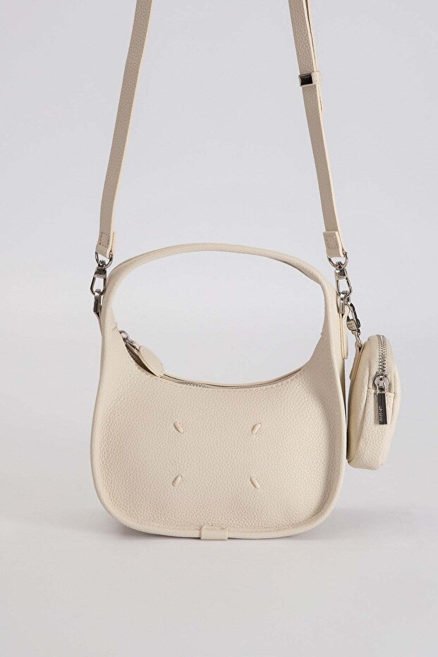 Mini Bag Detailed Shoulder Bag Cream