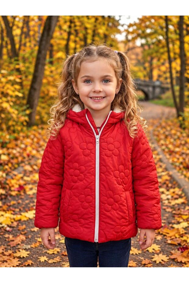 Floral Girls' Water and Wind Resistant Coat