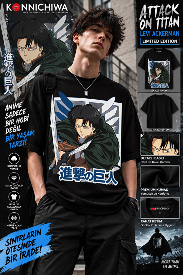 Attack on Titan Titans Anime T-Shirt Tee Tshirt – Aot Character Printed Design Eren Yeager Mikasa Levi Ackerman