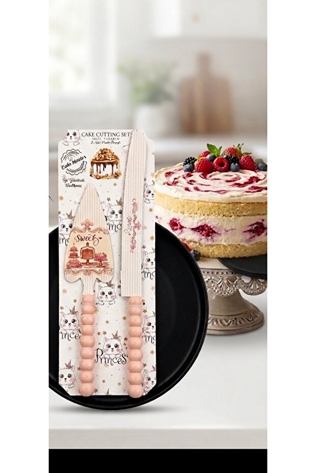 Princess Cake Serving Set Spatula Knife 2 Pieces