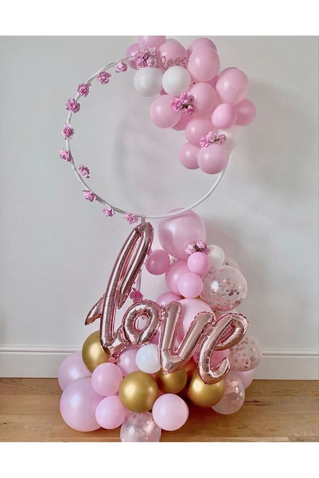 160 cm Round Balloon Stand with 65 cm Circle Base Party Decoration and Organization Stand