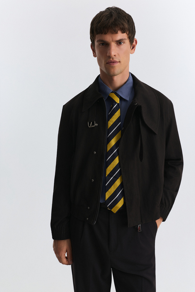 Asymmetric Collar Coat