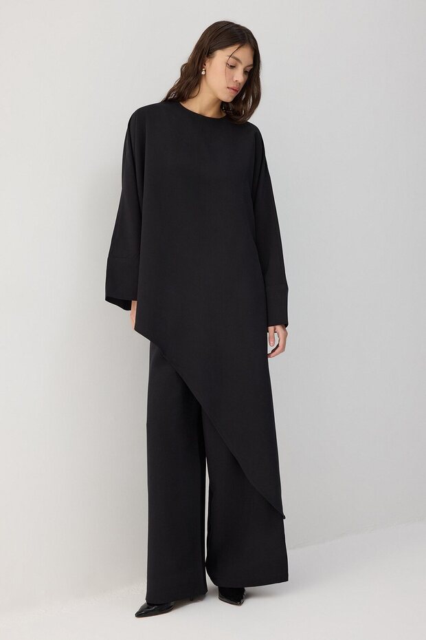 Asymmetric Tunic Pants Modal Set