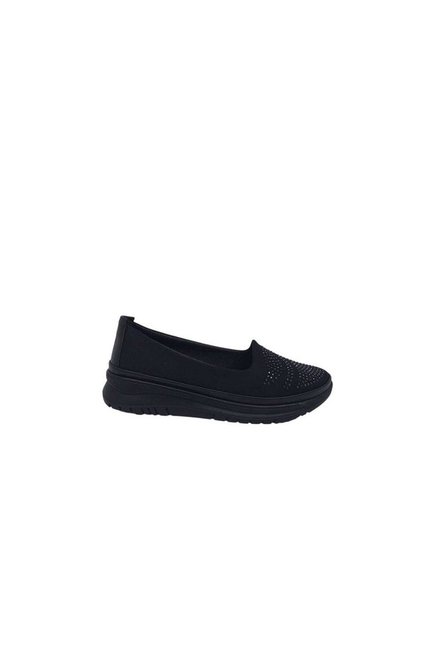1001 Women's Black Stone Stretch Comfort Shoes for Daily Use