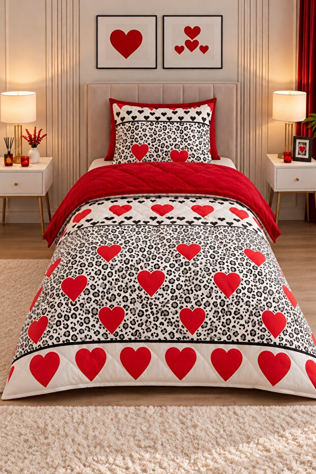 Prime | Double-Sided Single Wellsoft Quilt Set | 155 X 215 cm | Quilt | Pillowcase | Home Textiles