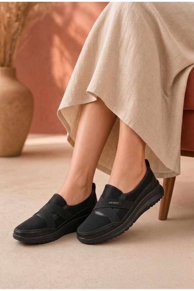 Women's Rubber Detailed Orthopedic Daily Mother Shoes 312