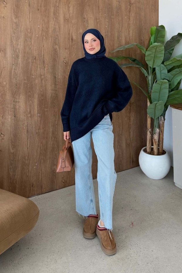 Elya Yumoş Tunic Navy Blue