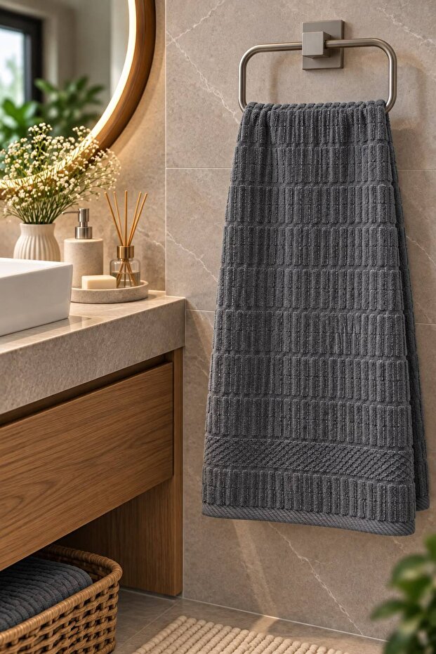 100% Cotton Jacquard Hand and Face Towel 84X48 Soft and Highly Absorbent