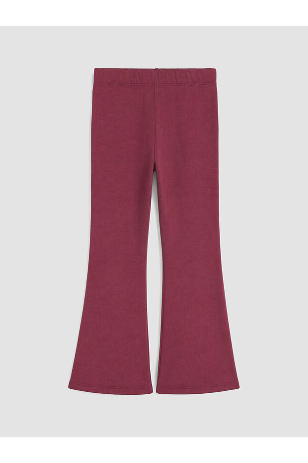 Ozmarka New Season Burgundy Girls' Spanish Flared Leggings